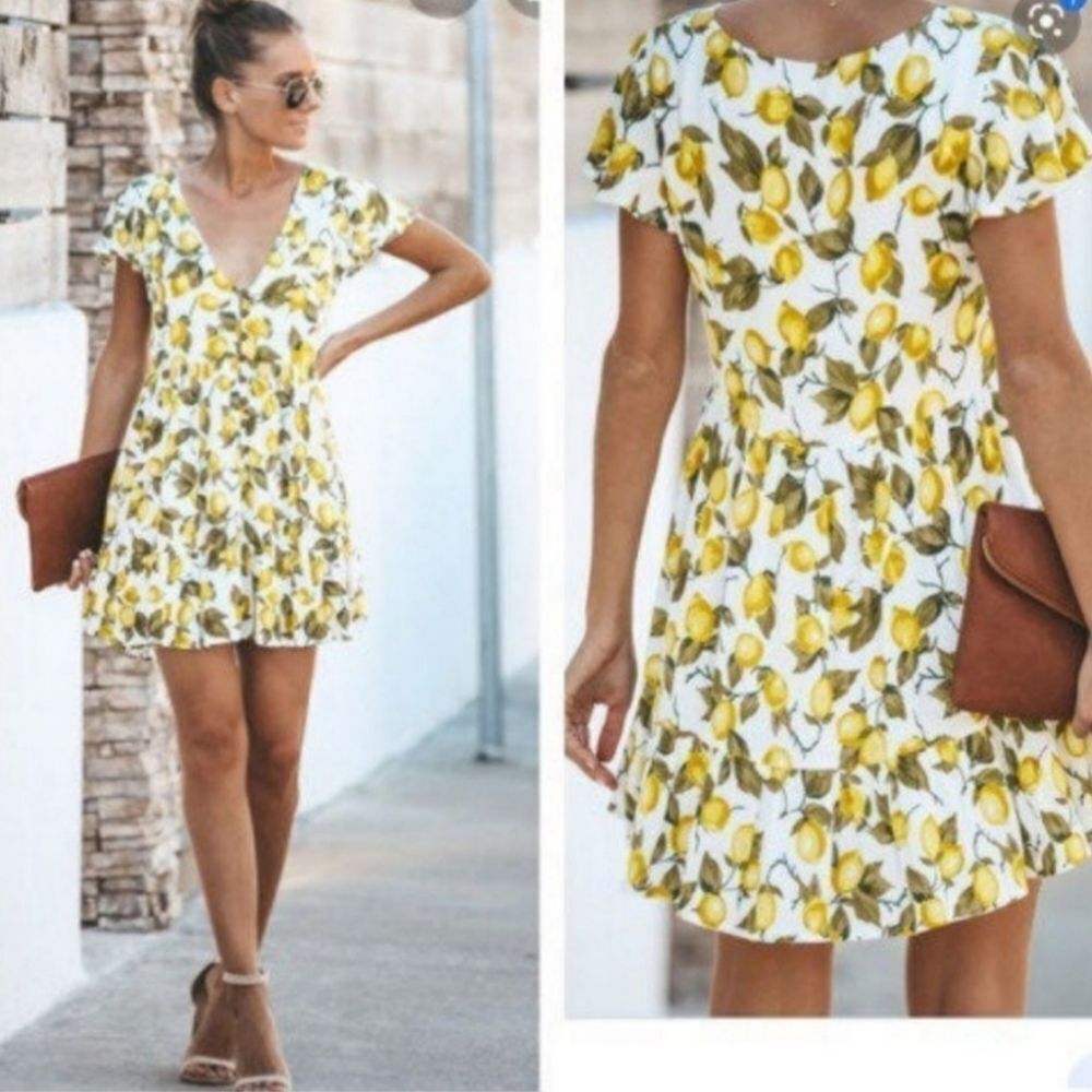 Skylar + Madison lemon design dress